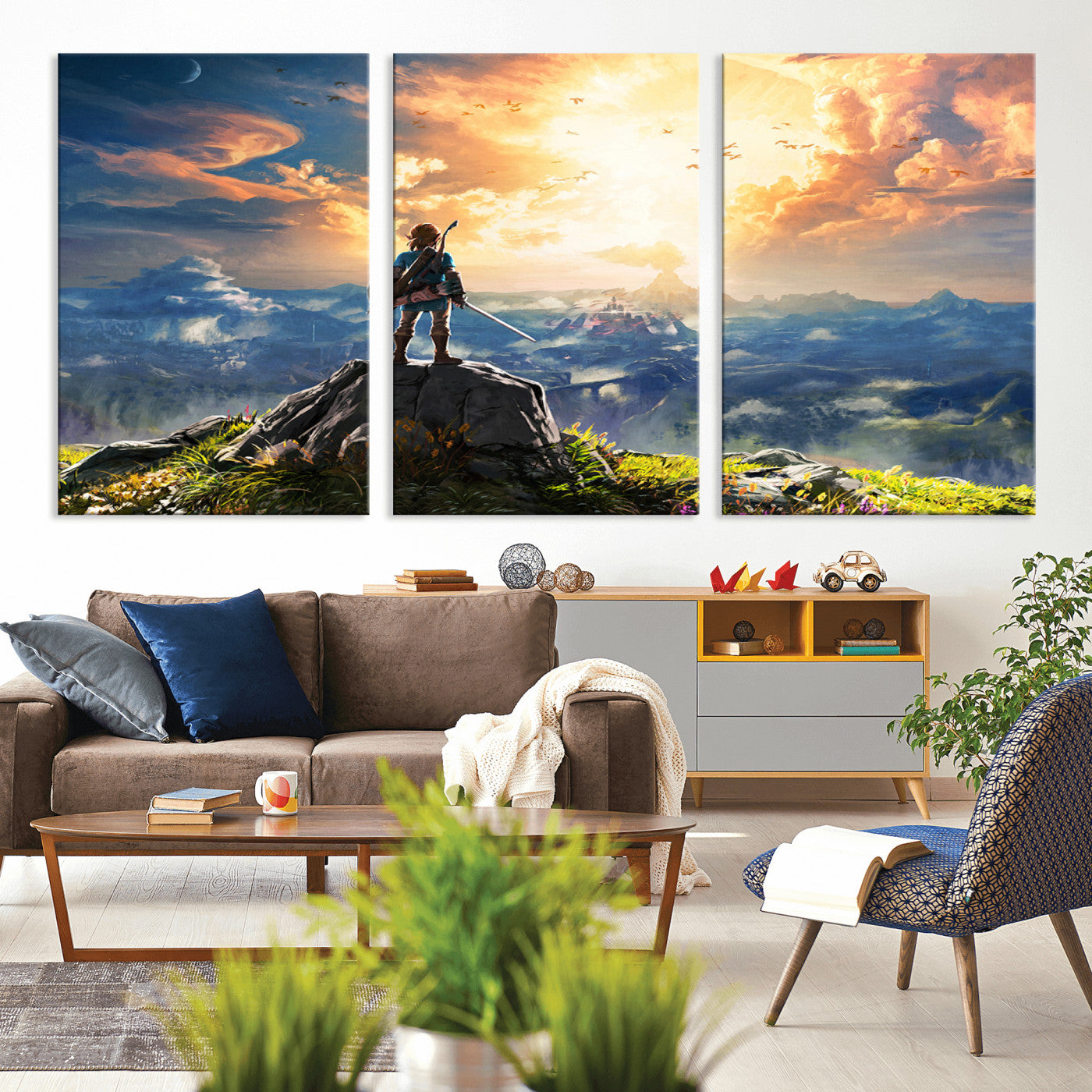 MGV-CV-60X30-3P - Legend of Zelda Breath of the Wild Game Wall Art Canvas, Legend of Zelda Canvas Print