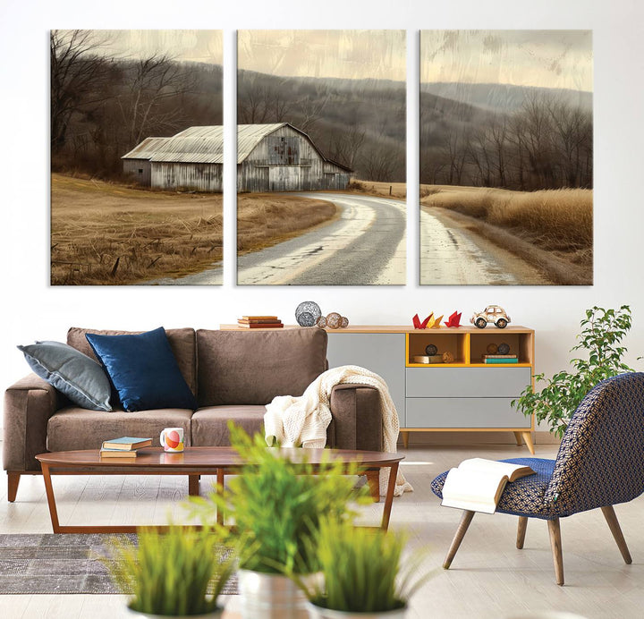 Vintage Barn for Farmhouse Wall Decor Canvas Print