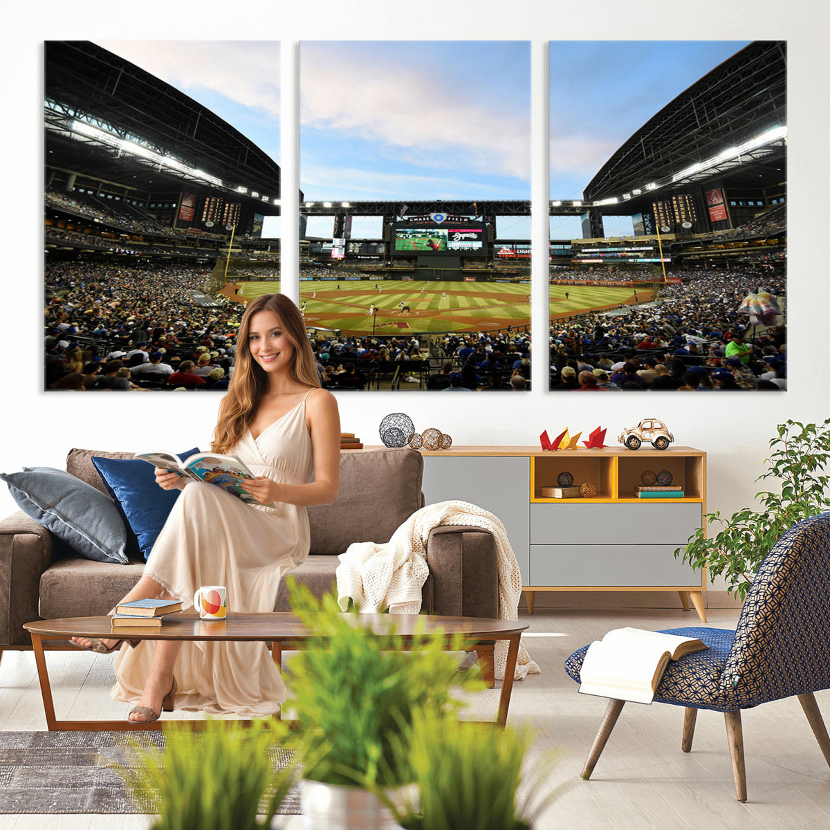92672-MGV-CV-36X24 - Arizona Diamondbacks Team Print - Phoenix Chase Field
