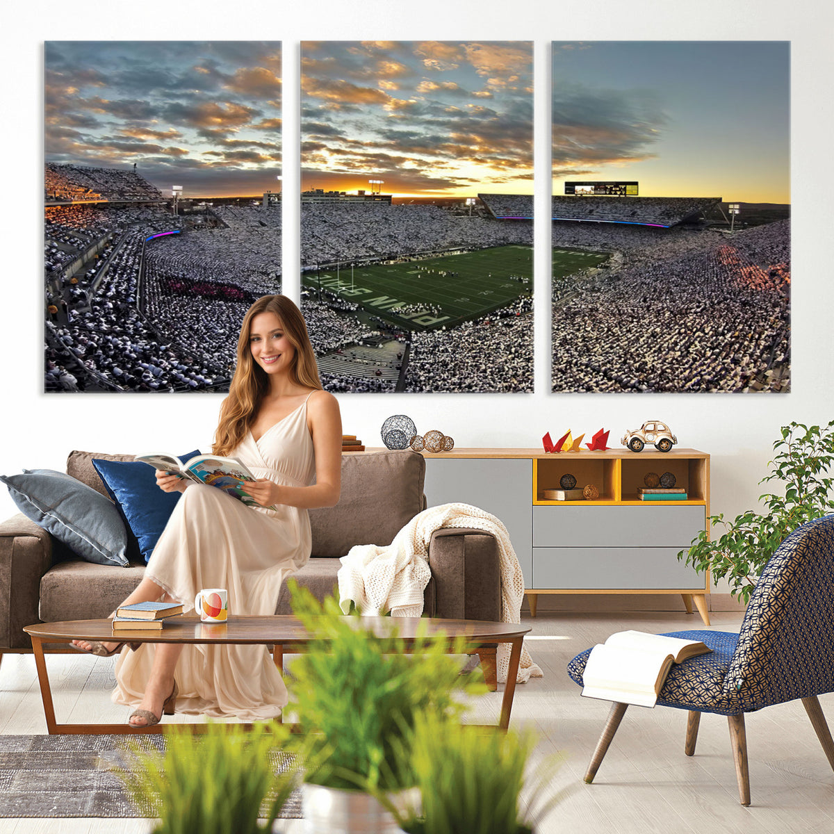38807-MGV-CV-36X24 - Beaver Stadium Wall Art, Penn State Stadium Wall Art | Penn State Nittany Lions Football