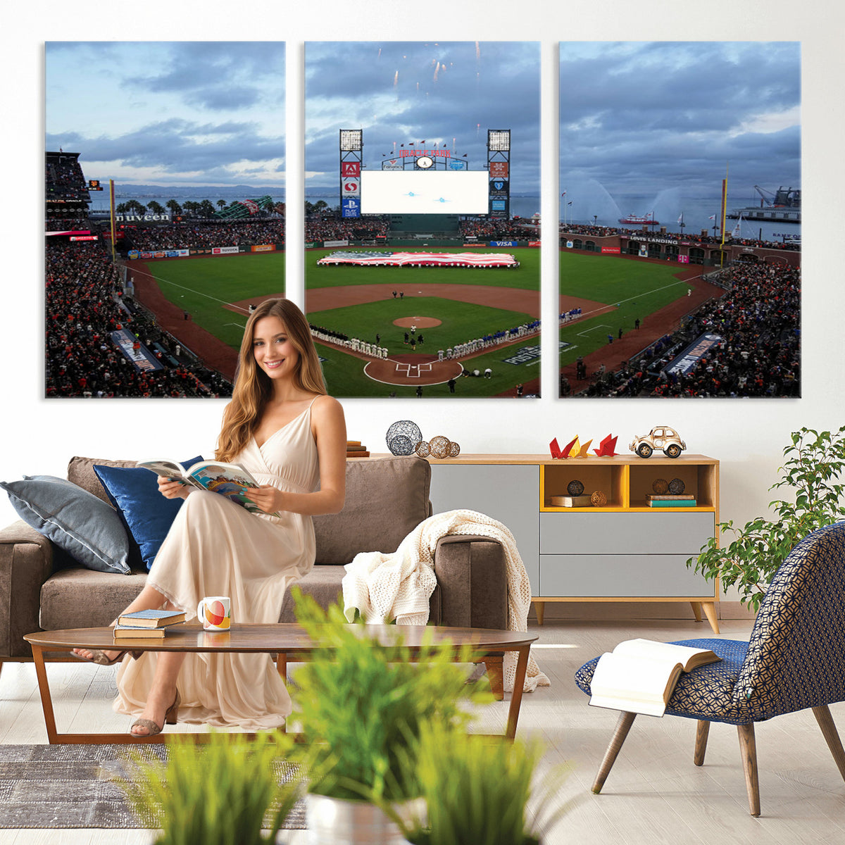 44631-MGV-CV-36X24 - Oracle Park San Francisco Giants Wall Art | Oracle Park Stadium Canvas Print