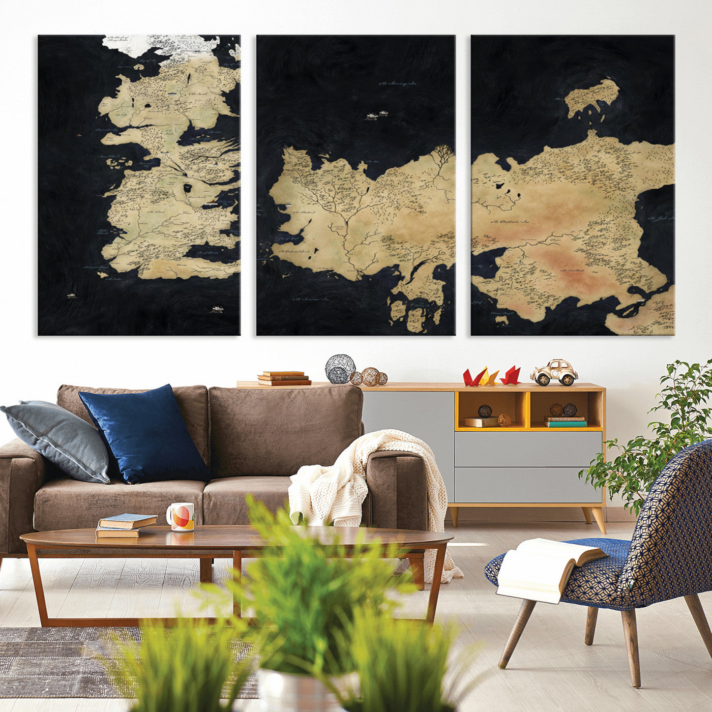MGV-CV-60X30-3P - Push Pin World Map Canvas Print – Framed Wall Art for Couples to Track Their Travels – Anniversary