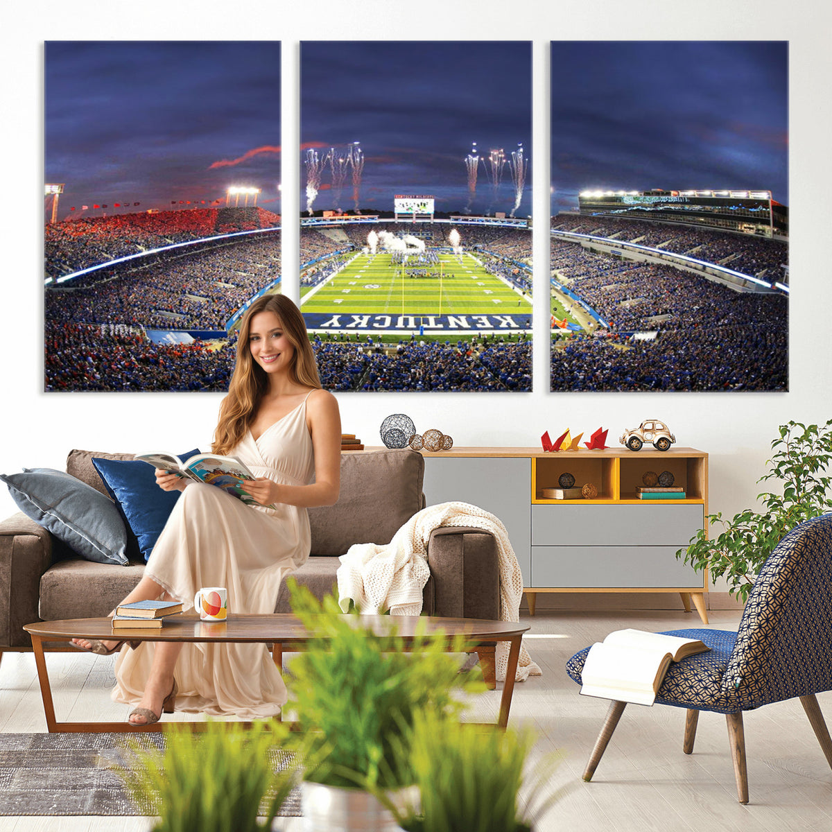 26008-MGV-CV-36X24 - Kroger Field Canvas Wall Art, Kentucky Stadium Wall Art