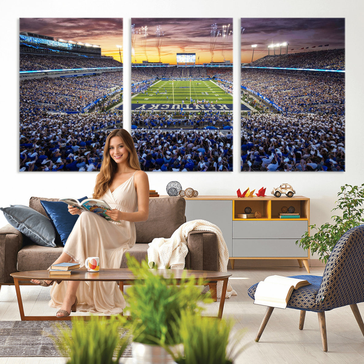 78524-MGV-CV-36X24 - Kroger Field Wall Art Print, Kentucky Stadium Wall Art
