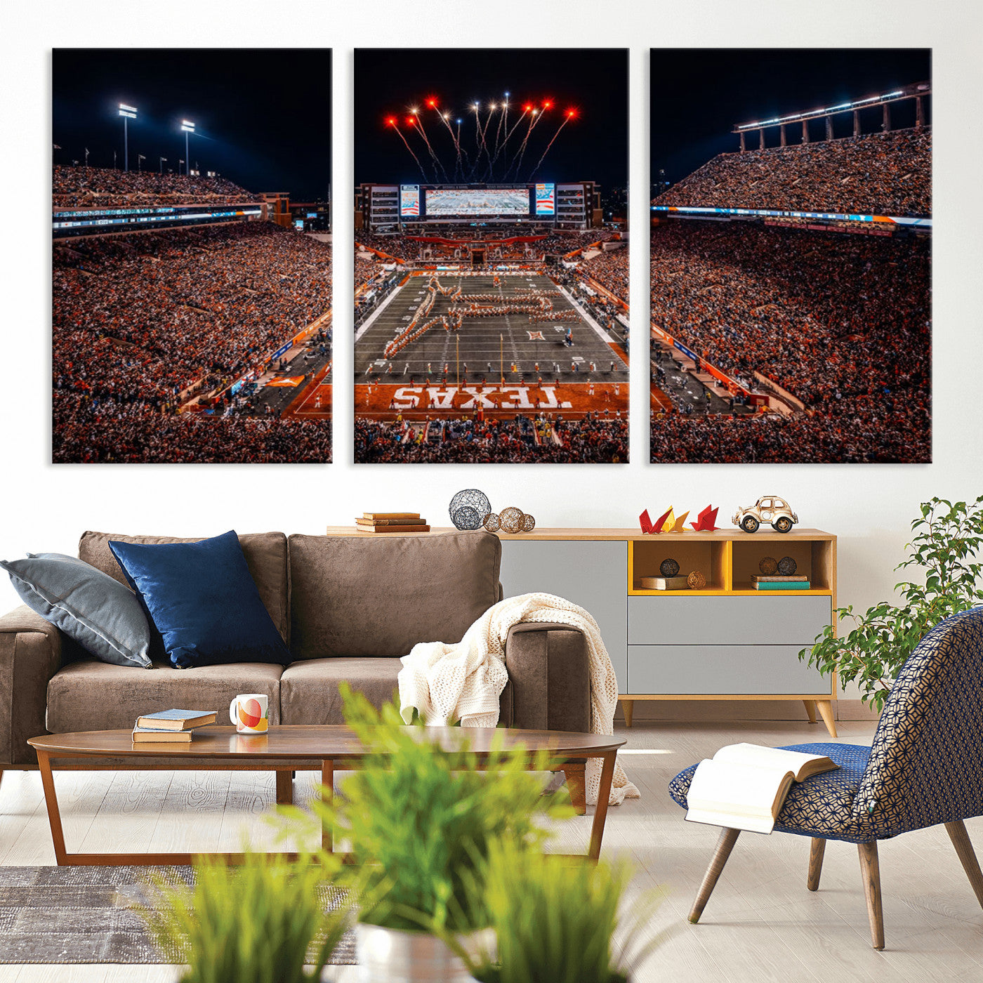 MGV-CV-60X30-3P - Texas Memorial Stadium Wall Art Canvas Print