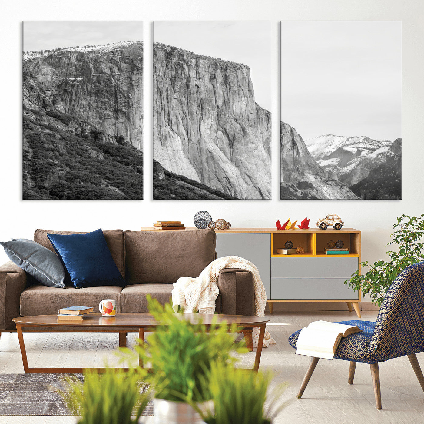 39393420-MGV-CV-36X24 - El Capitan Yosemite Mountain Wall Art – Yosemite Cliff Canvas Print, Rugged Terrain and Timeless Wilderness Decor for Office, Living Room or Cabin