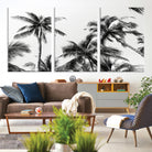 46641801-MGV-CV-40X27-Palm Wall Art Canvas Print, Framed Tropics Art Picture Print, Monochrome Perfect Minimalist Decor