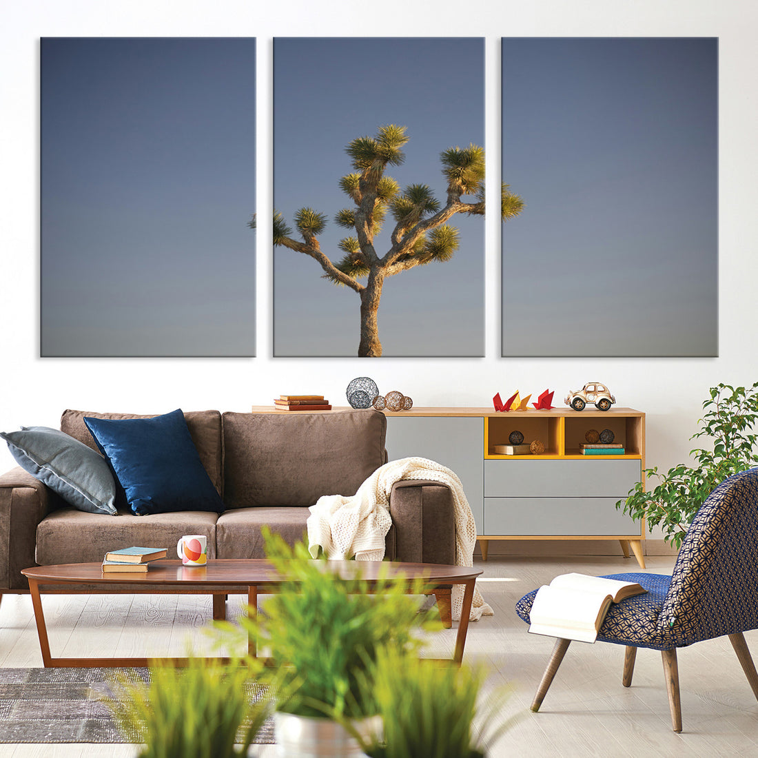 Joshua Tree Wall Art Canvas Print, Framed Southwestern Desert Landscape