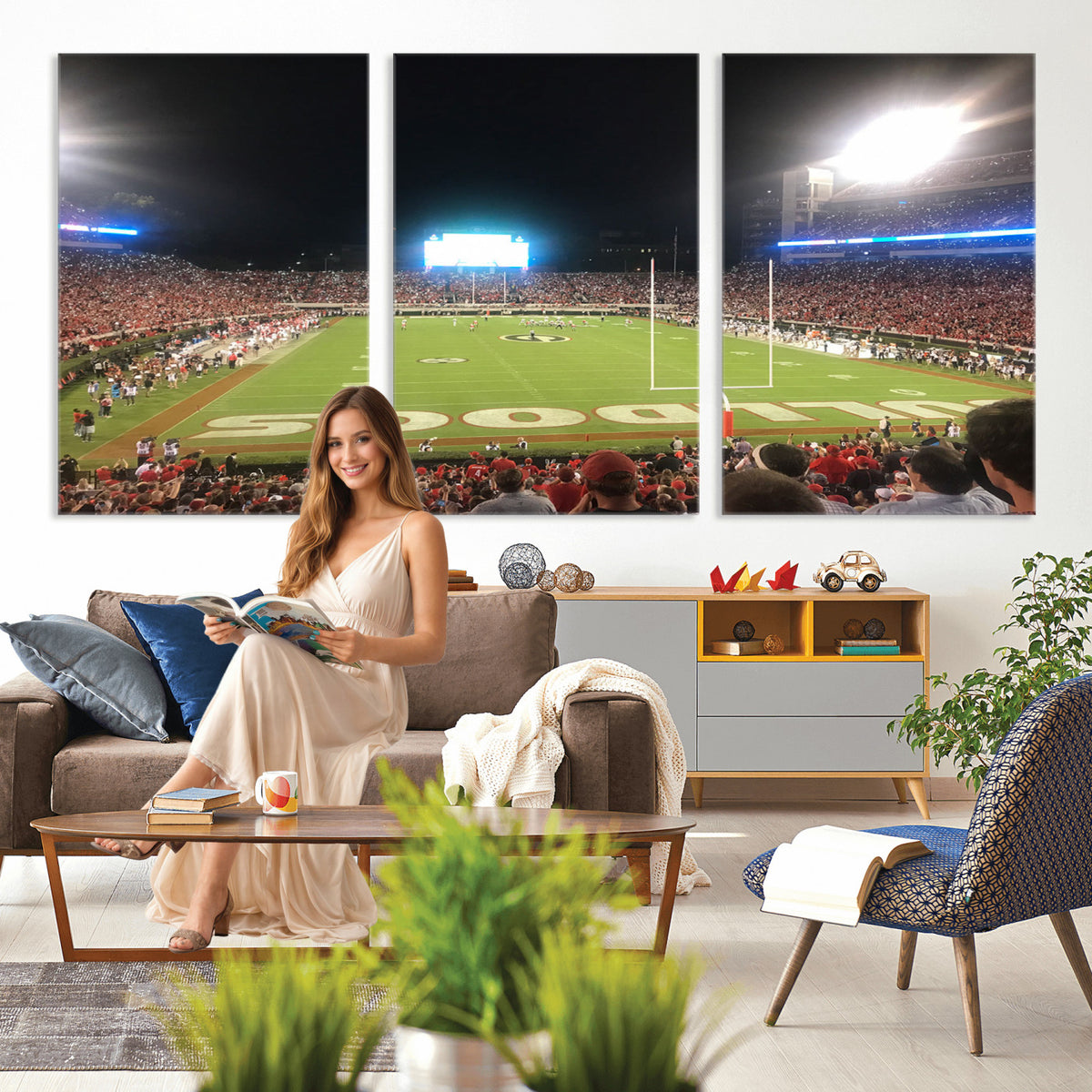 16230786-MGV-CV-36X24 - Dooley Stadium Wall Art, Sports Arena Panoramic Canvas