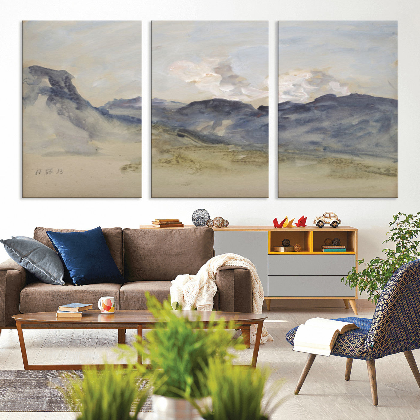 14644686-MGV-CV-36X24 - Alps Hercules Brabazon Brabazon Abstract Wall Art Canvas Print for Modern Home Decor