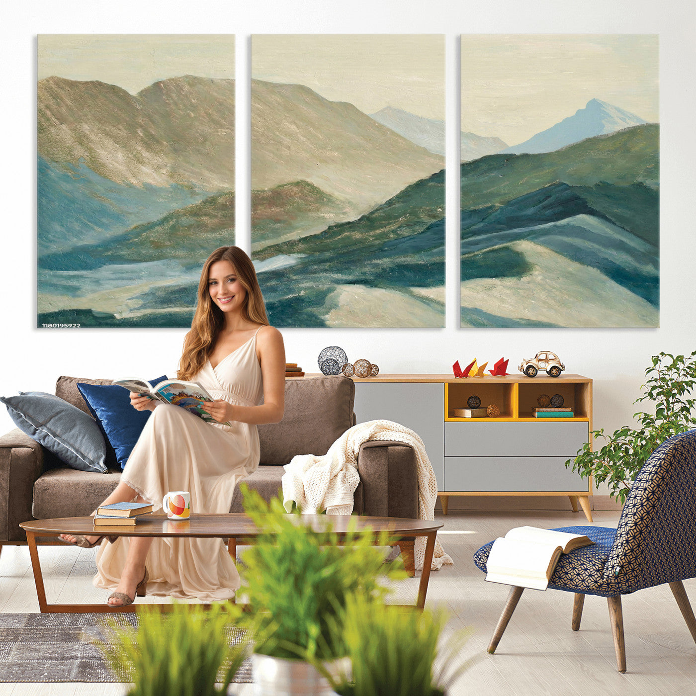 33629523-MGV-CV-36X24 - Shemelina Mountain Landscape, Mountains at Dawn Wall Art Canvas Print