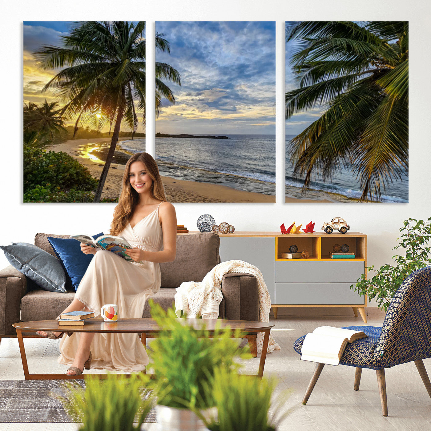 40002010-MGV-CV-36X24 - Mar Chiquita Beach Puerto Rico Canvas Wall Art, Manati Caribbean Coastal Photography Print, Tropical Ocean Sunset Decor