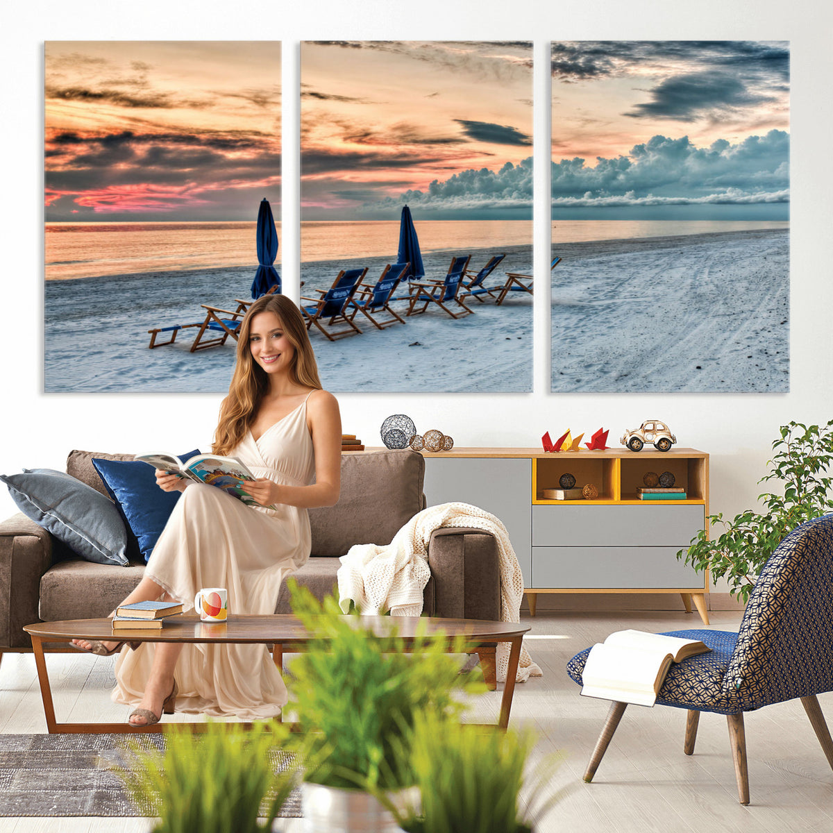 17237006-MGV-CV-36X24 - Serene Gulf Solitude Wall Art Canvas Print
