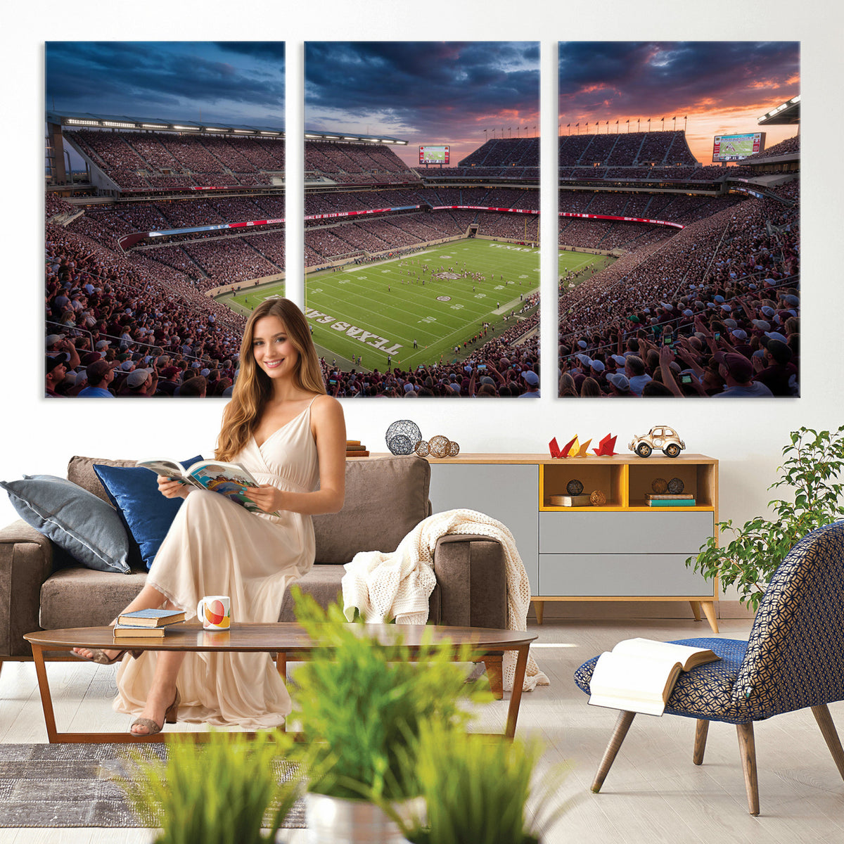 55475837-MGV-CV-36X24 - Stadium Wall Art Canvas Print