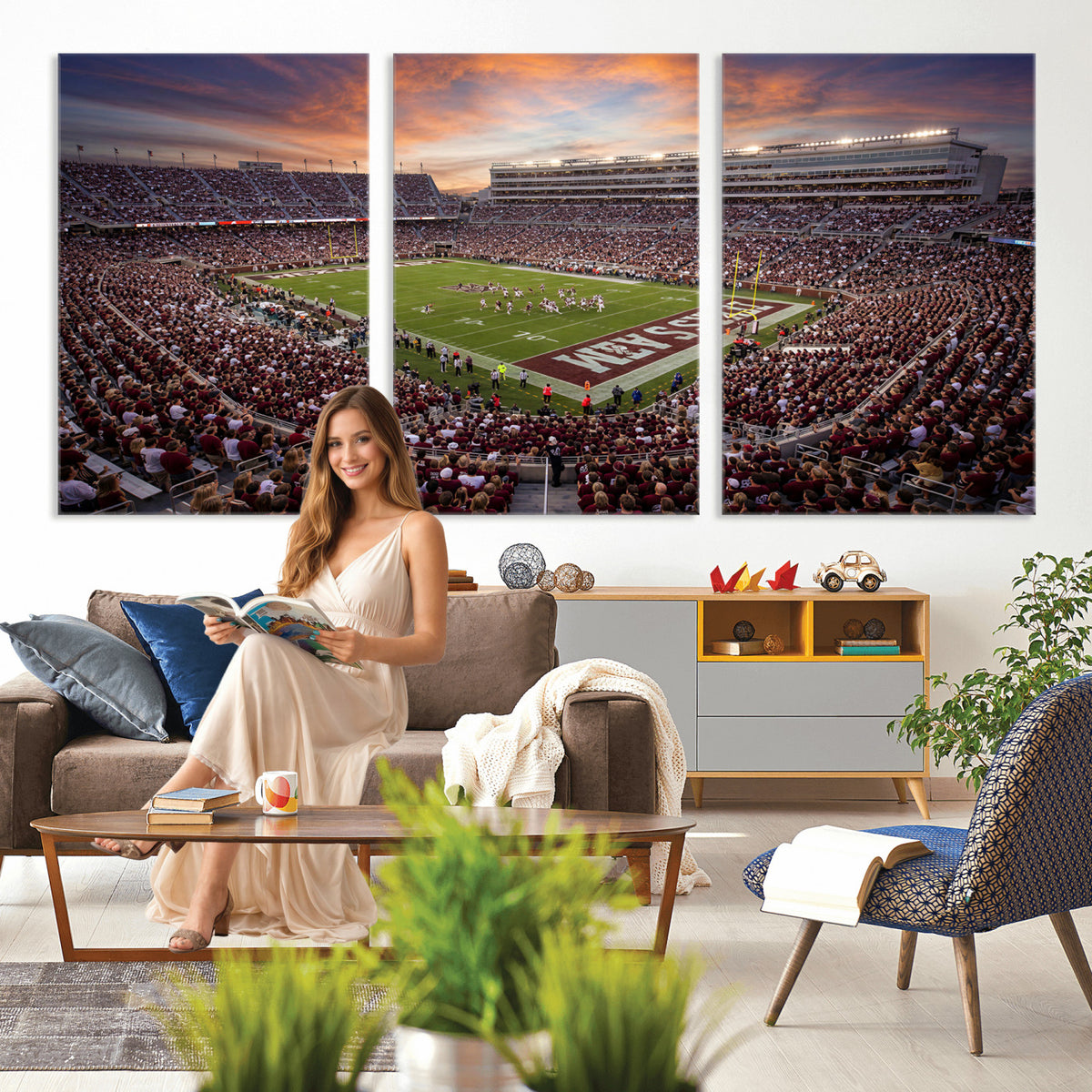 66624578-MGV-CV-36X24 - Stadium Wall Art Canvas Print