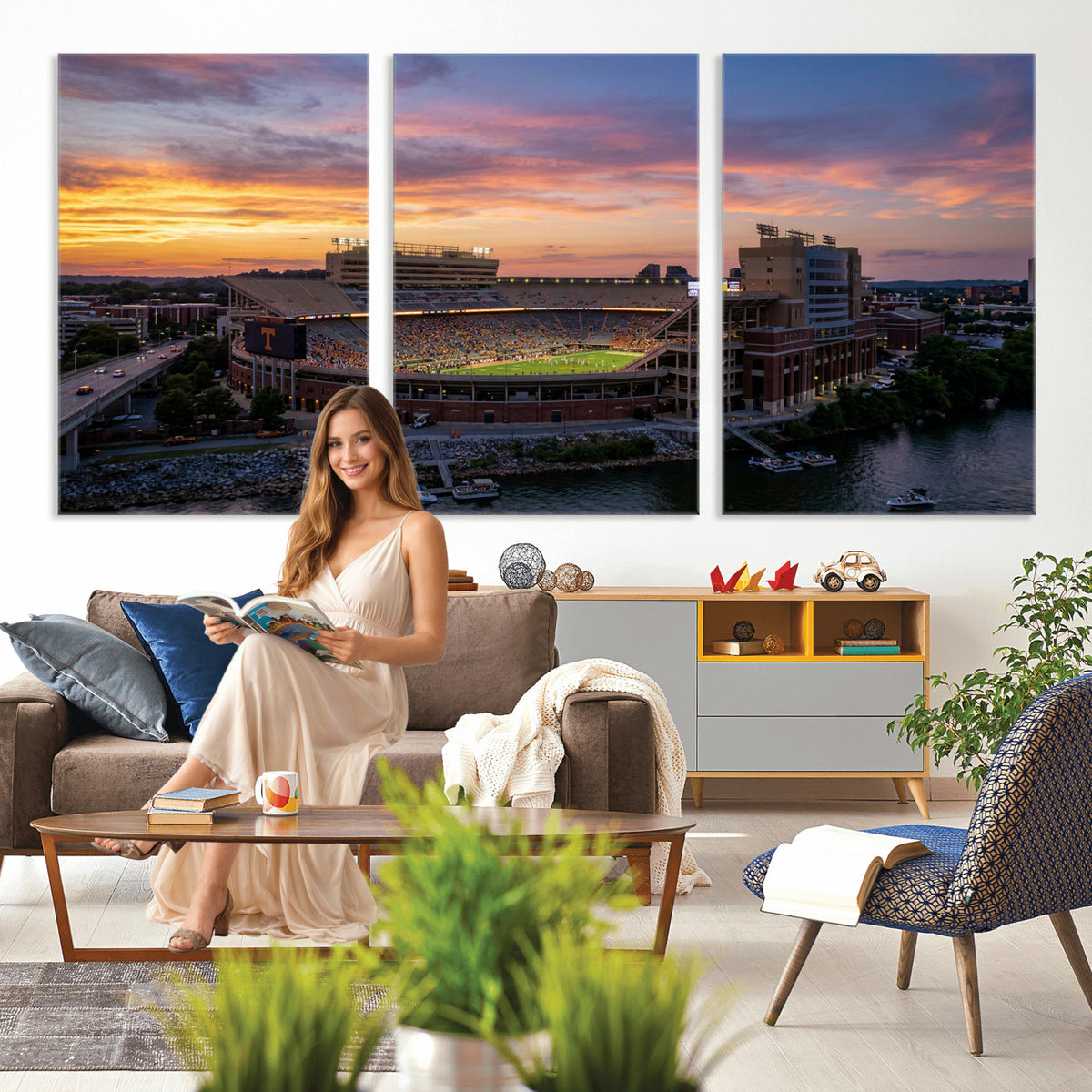 61093642-MGV-CV-36X24 - Stadium Wall Art Canvas Print