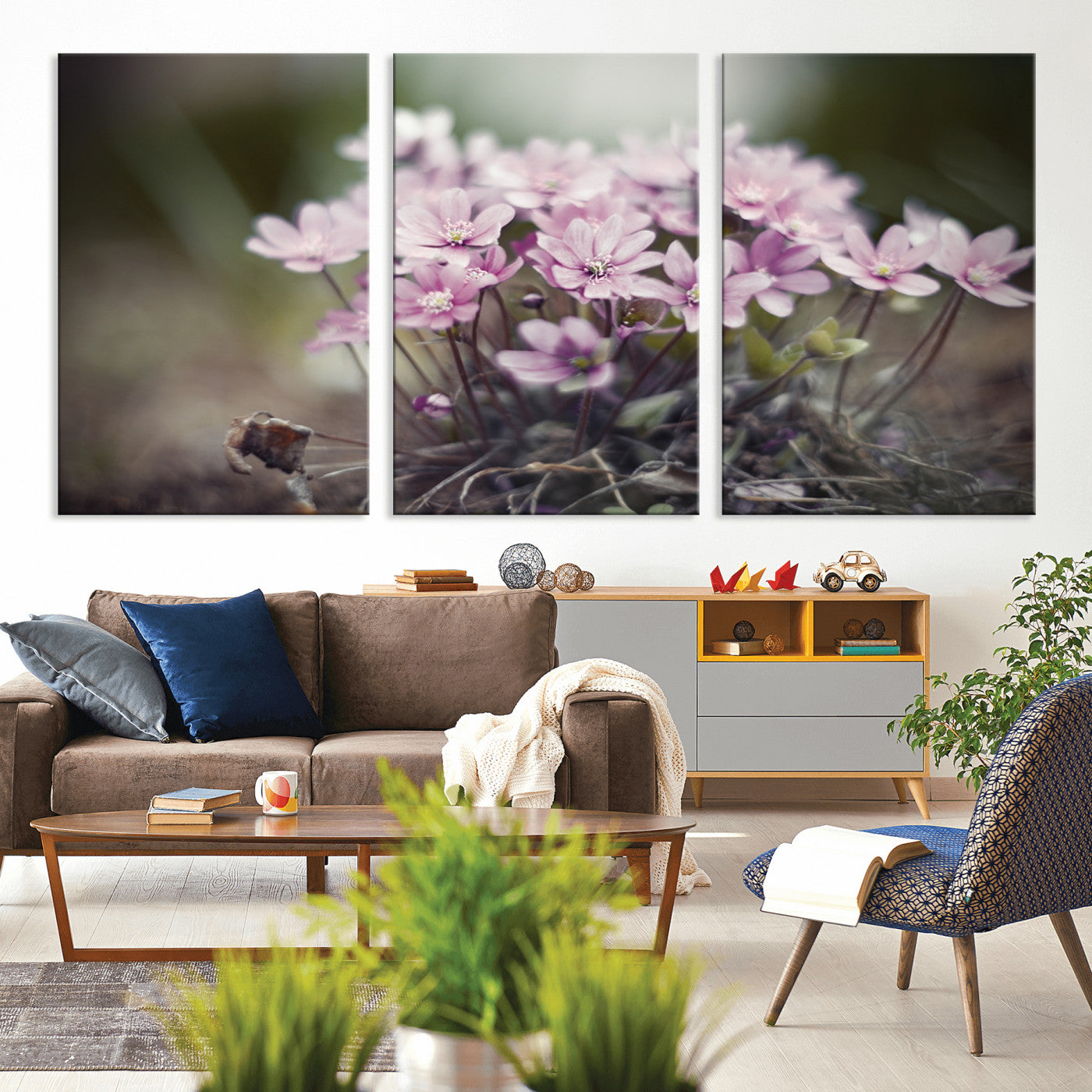 MGV-CV-60X30-3P - Pink Wild Flower Canvas Print