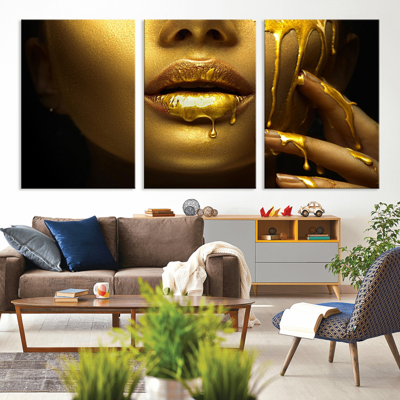 24252-MGV-CV-36X24-Gold and Women Wall Art Canvas Print