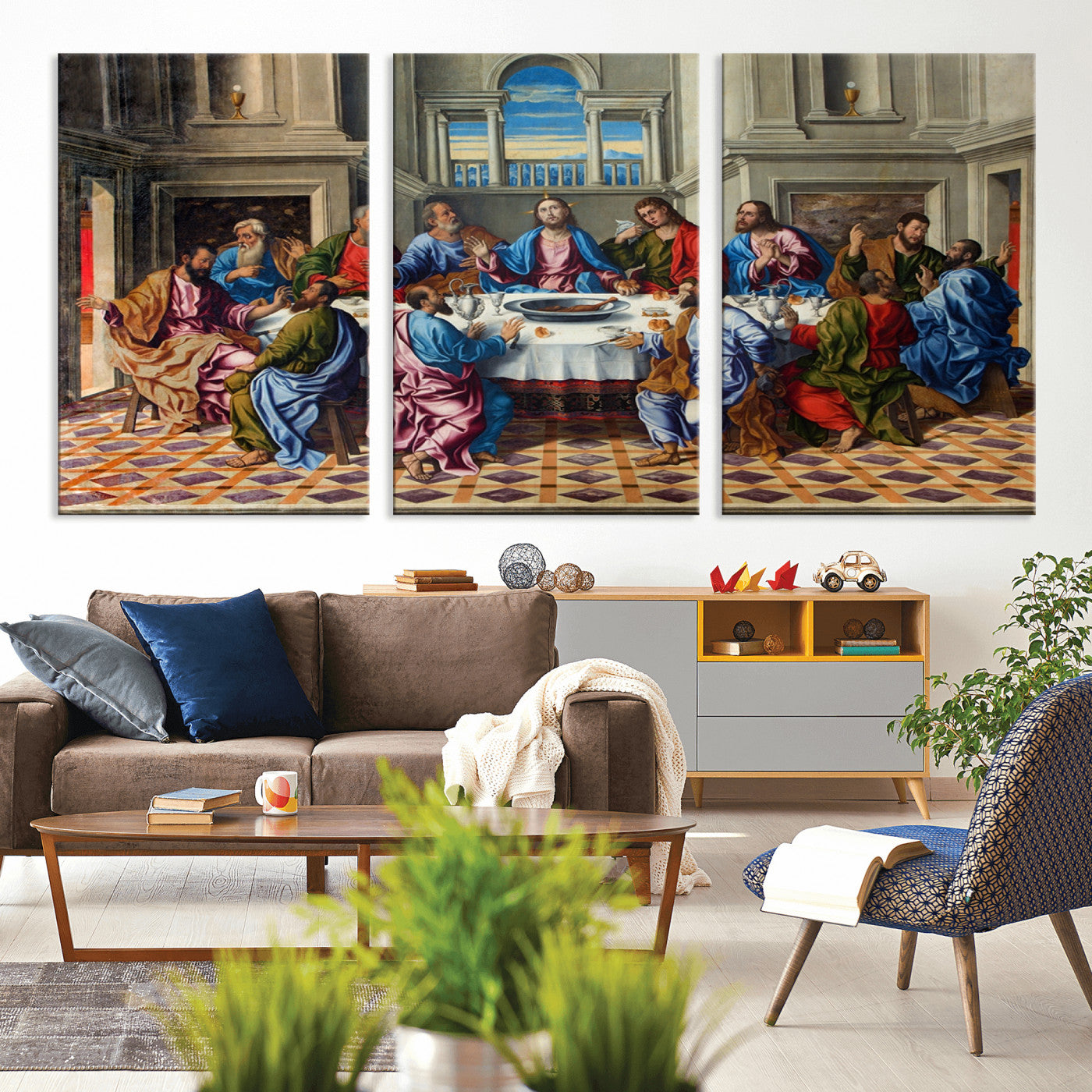 18691-MGV-CV-36X24-The Last Supper Multi Panel Canvas Wall Art