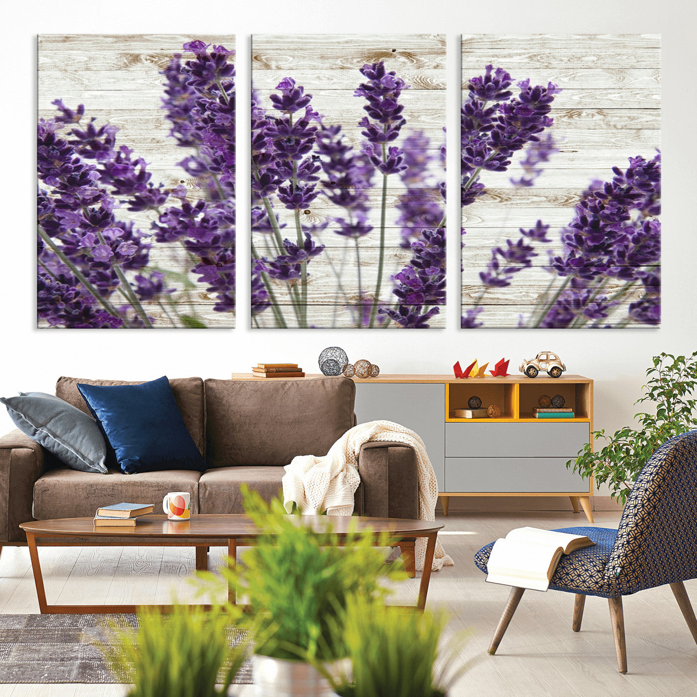 MGV-CV-60X30-3P - Lavender Herb Wall Art Canvas Print