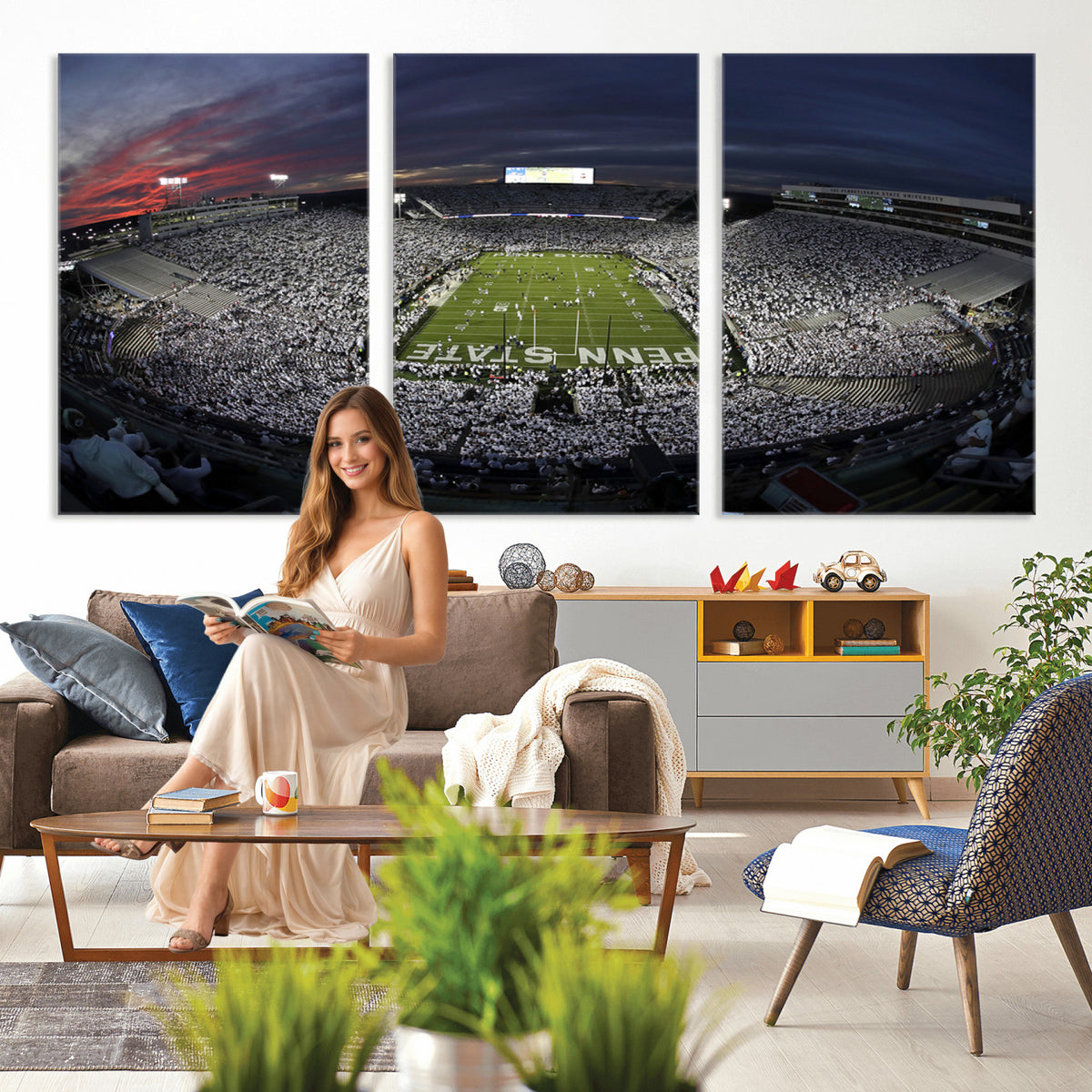 59877-MGV-CV-36X24 - Penn State University Nittany Lions Football Team Print
