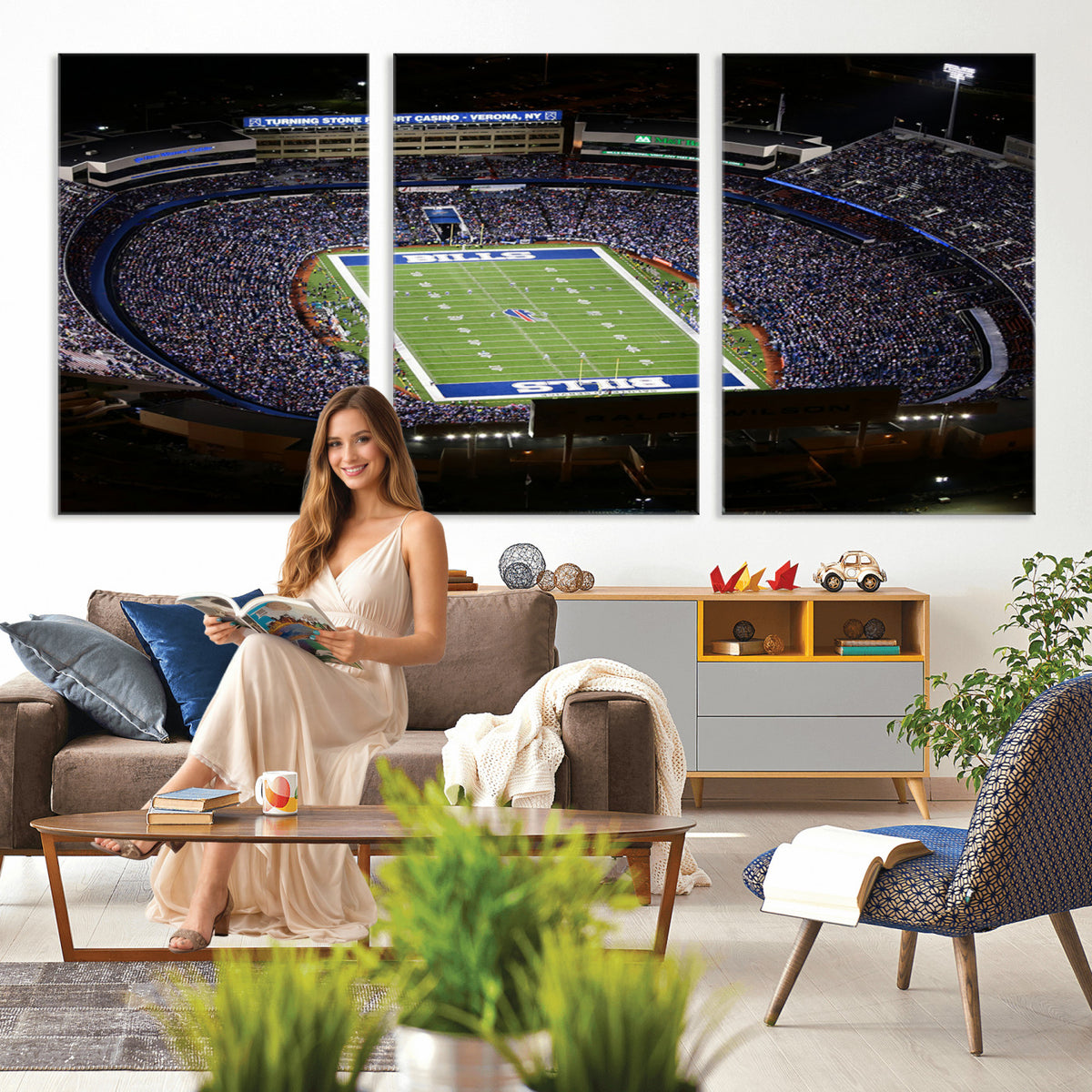 19030-MGV-CV-36X24 - Buffalo Bills NFL Football Team Print, Highmark Stadium