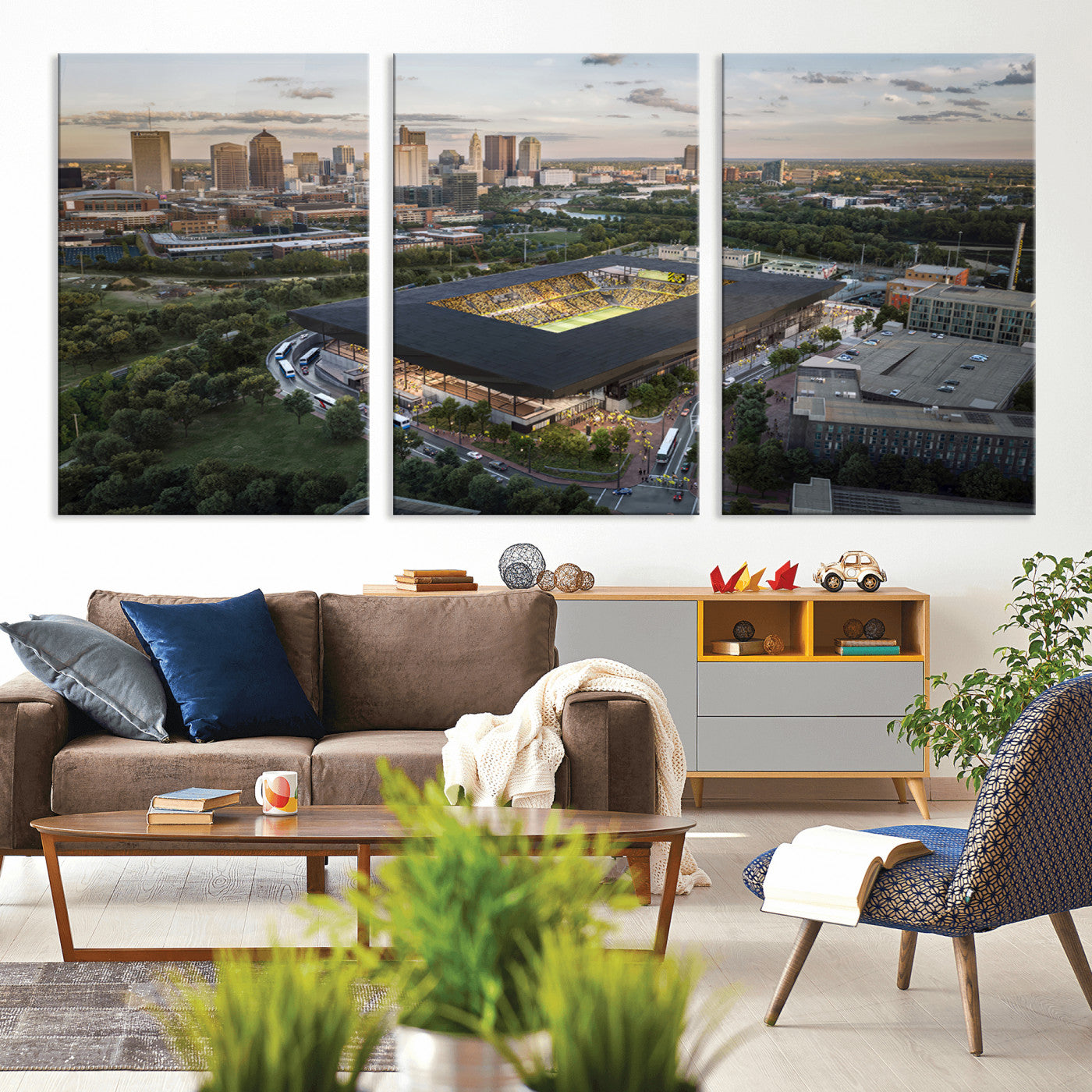 MGV-CV-60X30-3P - Columbus Crew Soccer Team Print - Columbus Crew Stadium Wall Art, Columbus Crew Soccer Wall Art