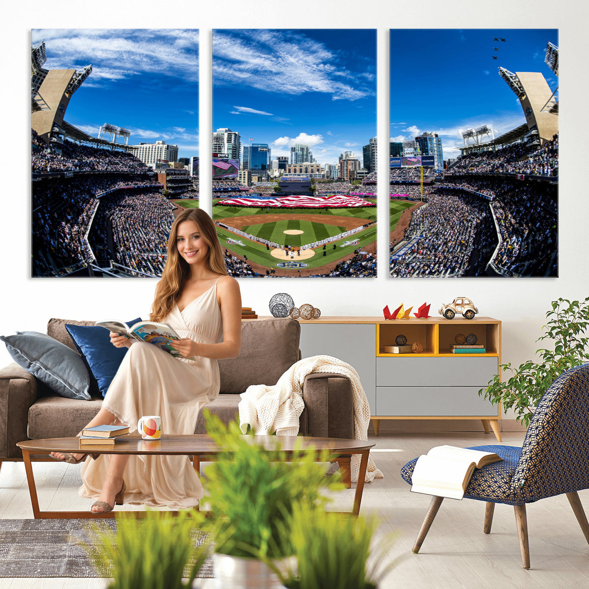 52297-MGV-CV-36X24 - San Diego Padres Baseball Team Print, Petco Park Stadium