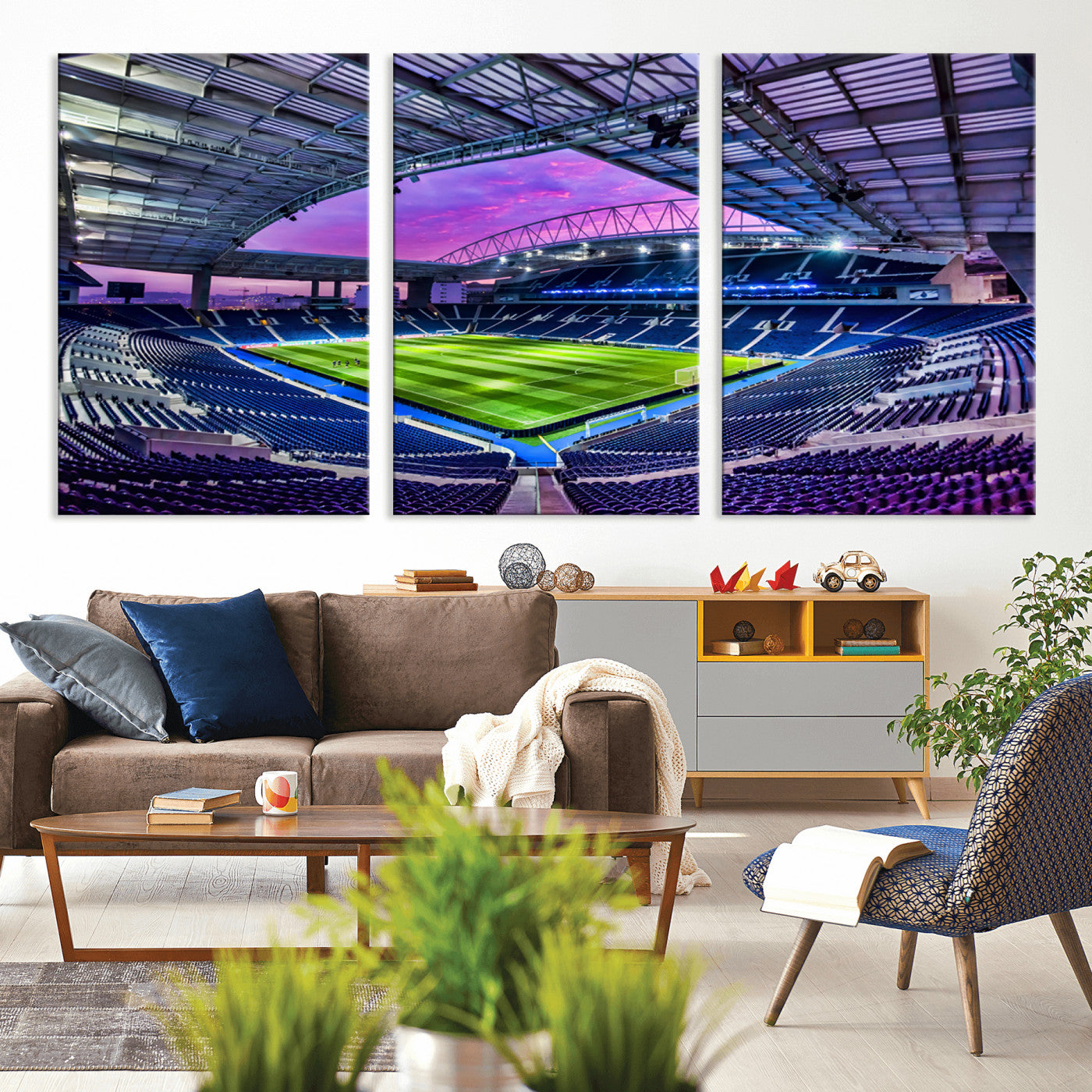 MGV-CV-60X30-3P - FC Porto Soccer Team Print Canvas- Dragon Stadium Wall Art Canvas Print