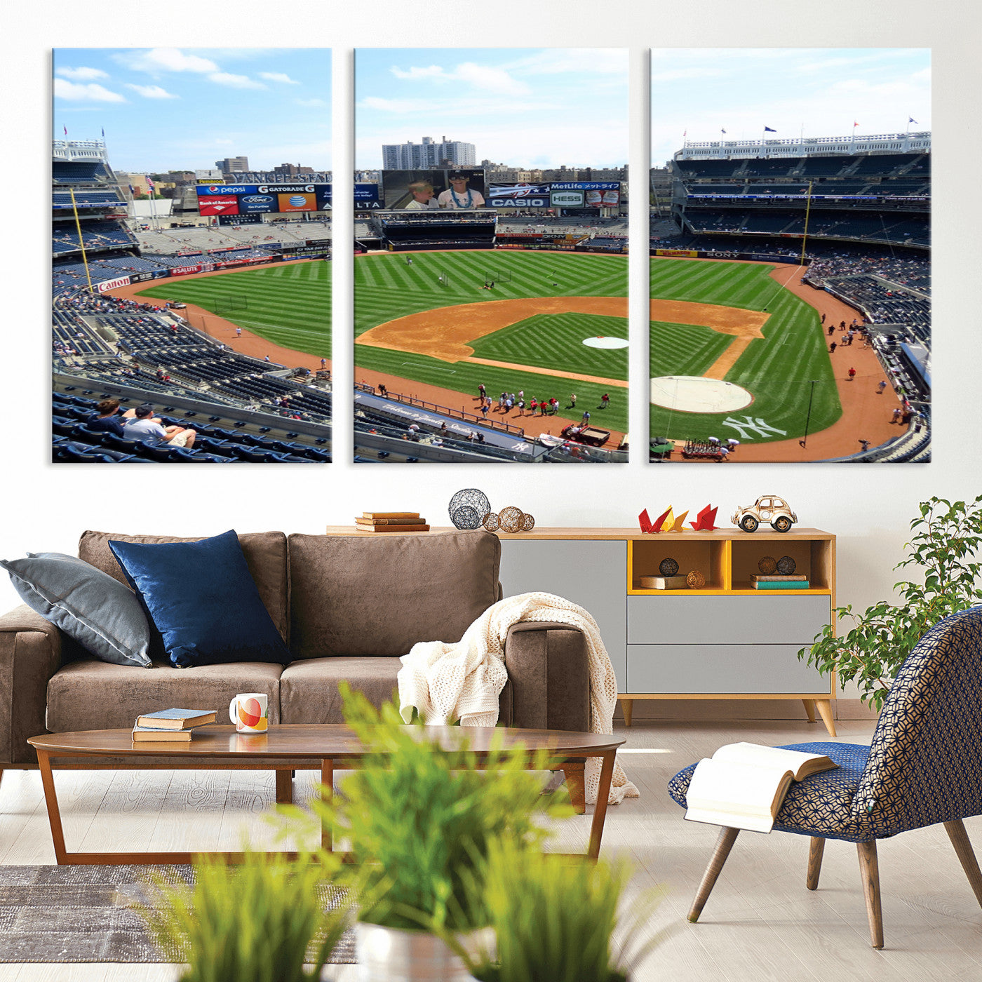 MGV-CV-60X30-3P - Buffalo Bills Stadium Wall Art - Buffalo Bills Decor- NFL Fans Gift, Perfect Sports Decor for Living