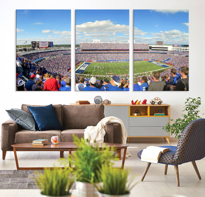 The cozy Buffalo Highmark Stadium Wall Art charms the view.