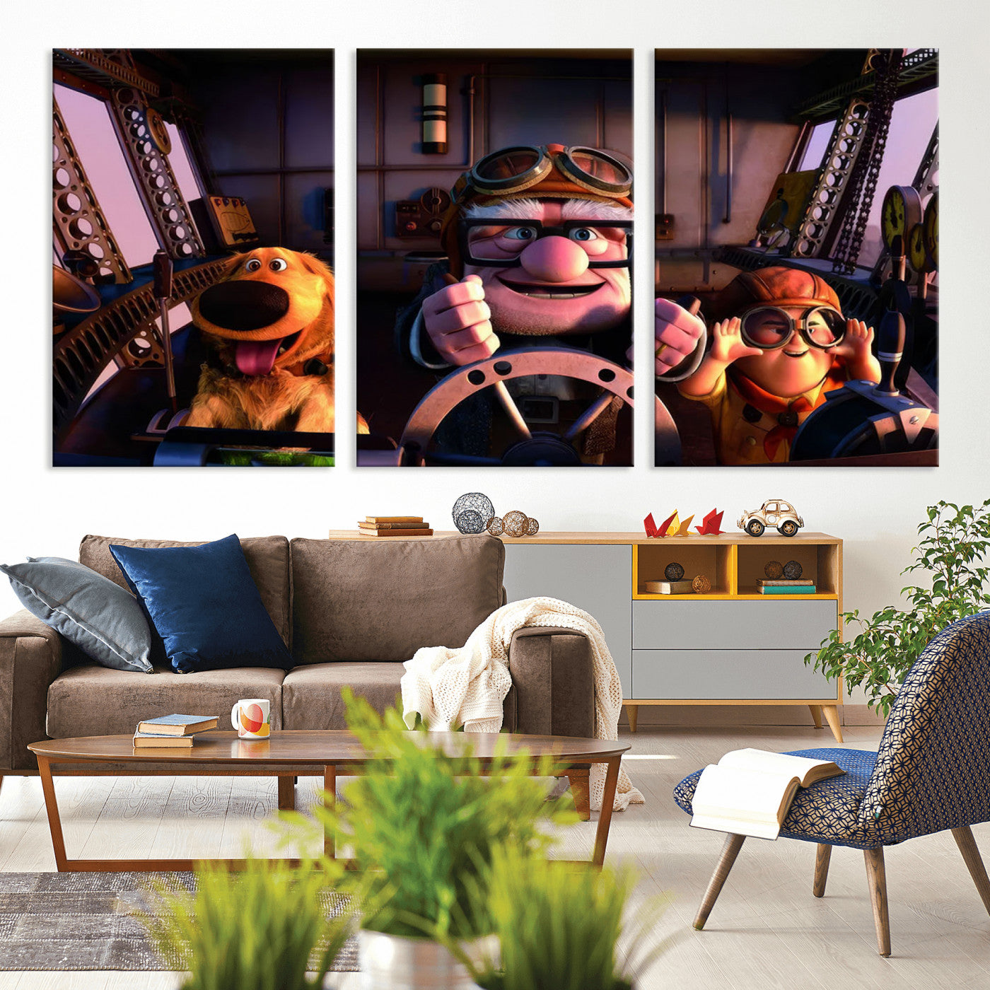 MGV-CV-60X30-3P - Carl Russel And Dog, Movie Up Poster, Movie Up Wall Art, Movie Up Poster Print, Carl