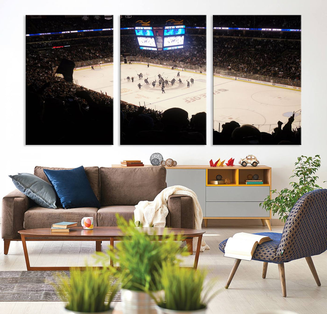 Canada Life Centre Wall Art | Winnipeg Jets Hockey Team Print | Canvas Print | Ready to Hang | Winnipeg Wall Decor