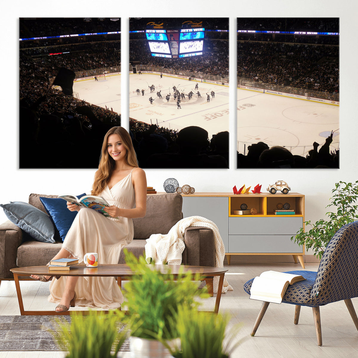 22497-MGV-CV-36X24 - Canada Life Centre Wall Art | Winnipeg Jets Hockey Team Print Canvas | Ready to Hang | Winnipeg Wall