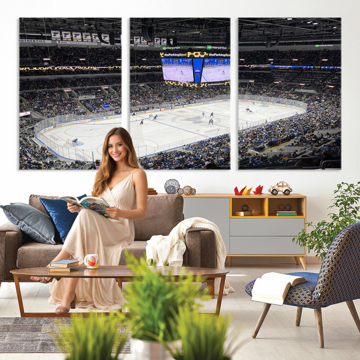 75222-MGV-CV-36X24 - Enterprise Center Missouri St. Louis Blues Hockey Stadium