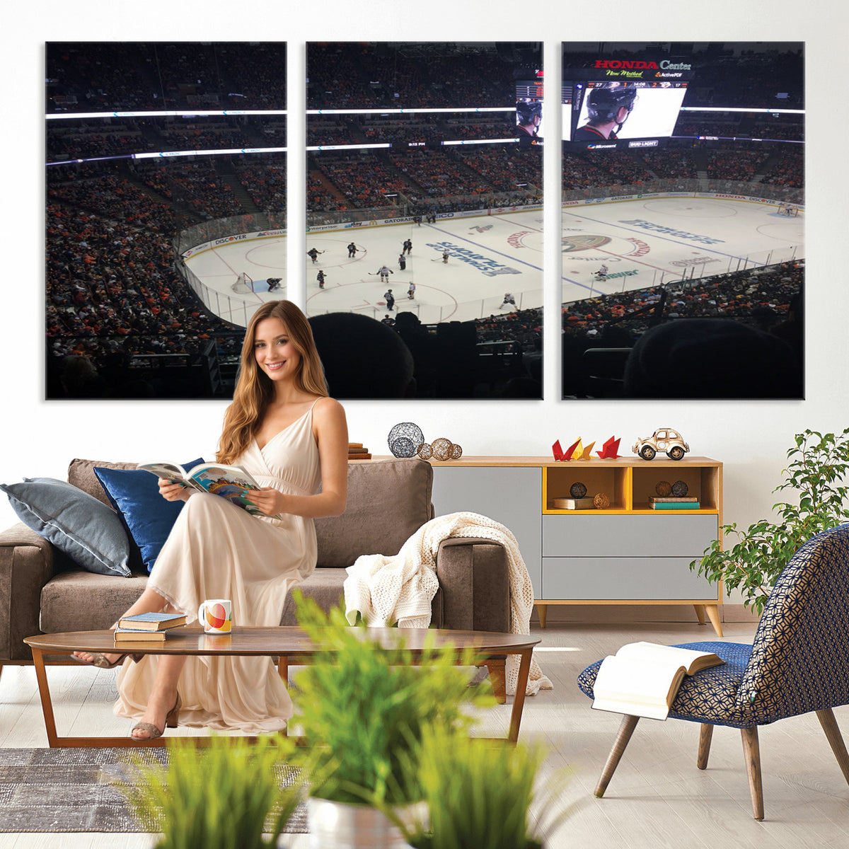 24634-MGV-CV-36X24 - Honda Center California Anaheim Ducks Hockey Stadium Wall Art