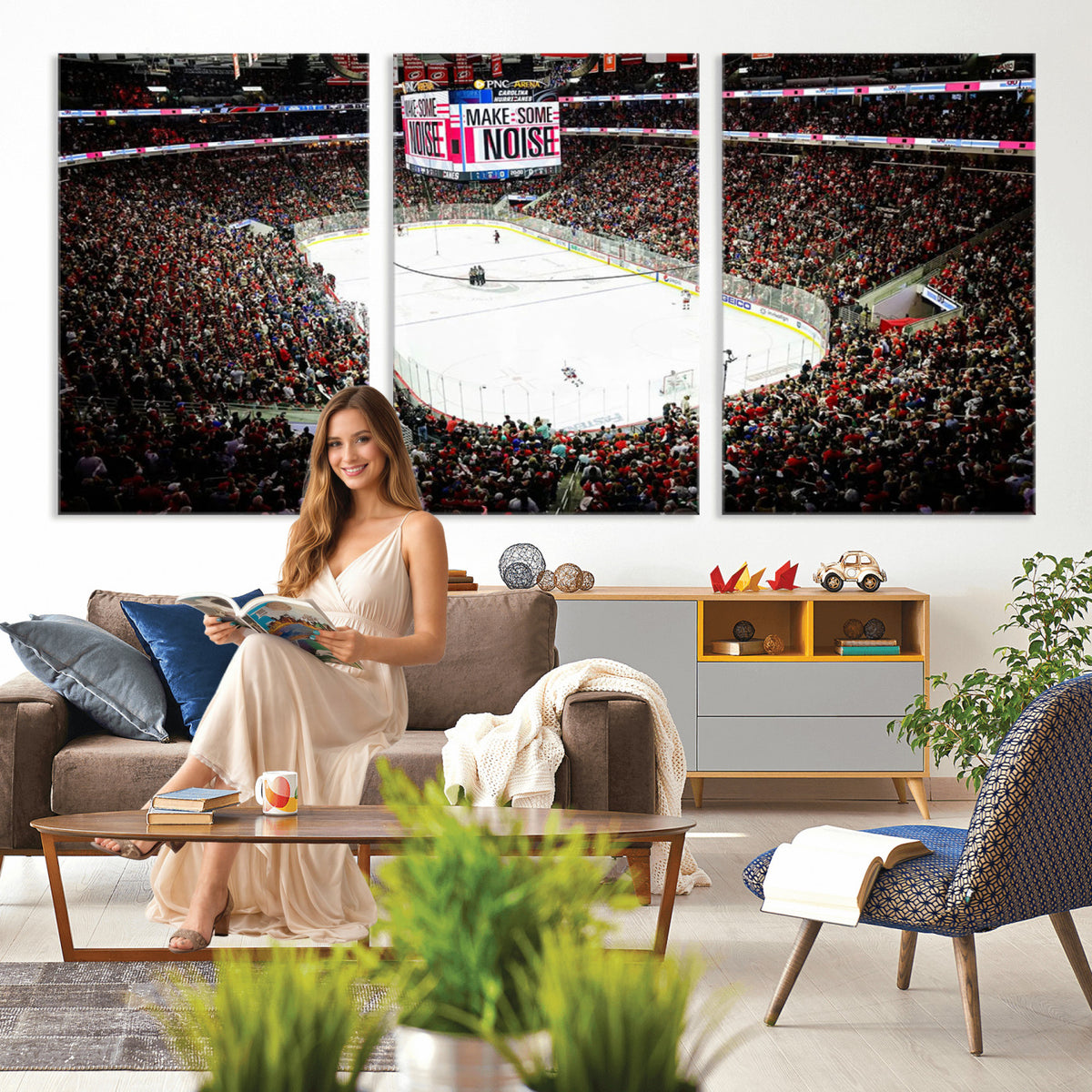 73950-MGV-CV-36X24 - PNC Arena Raleigh North Carolina Hurricanes Hockey Stadium