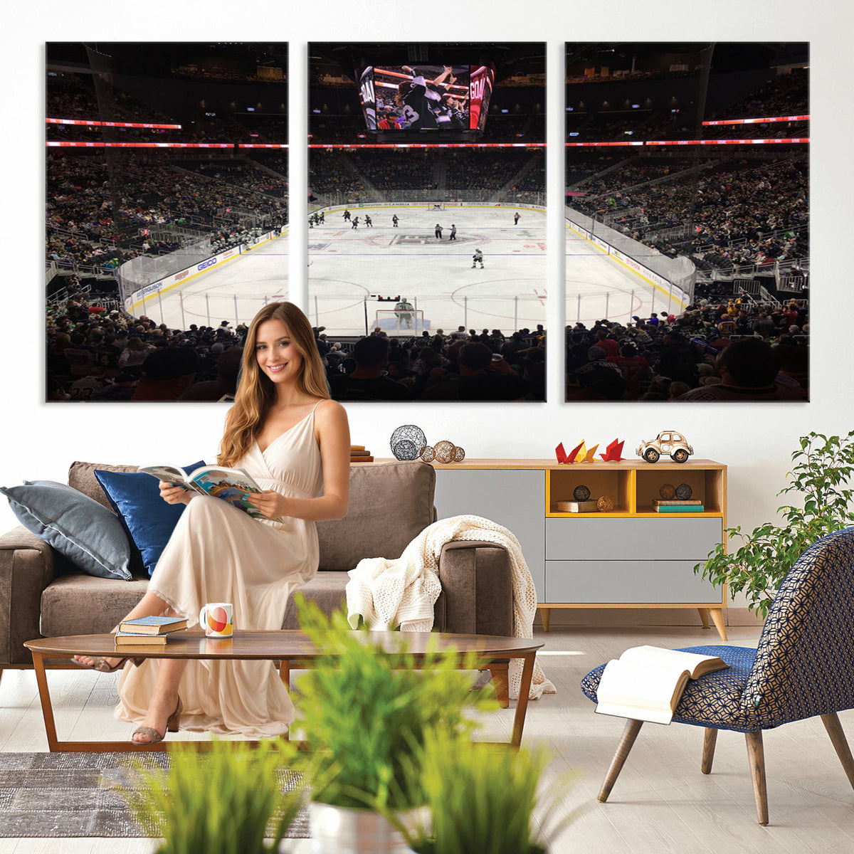 14802-MGV-CV-36X24 - T Mobile Arena Paradise Nevada Vegas Golden Knights Ice Hockey Stadium