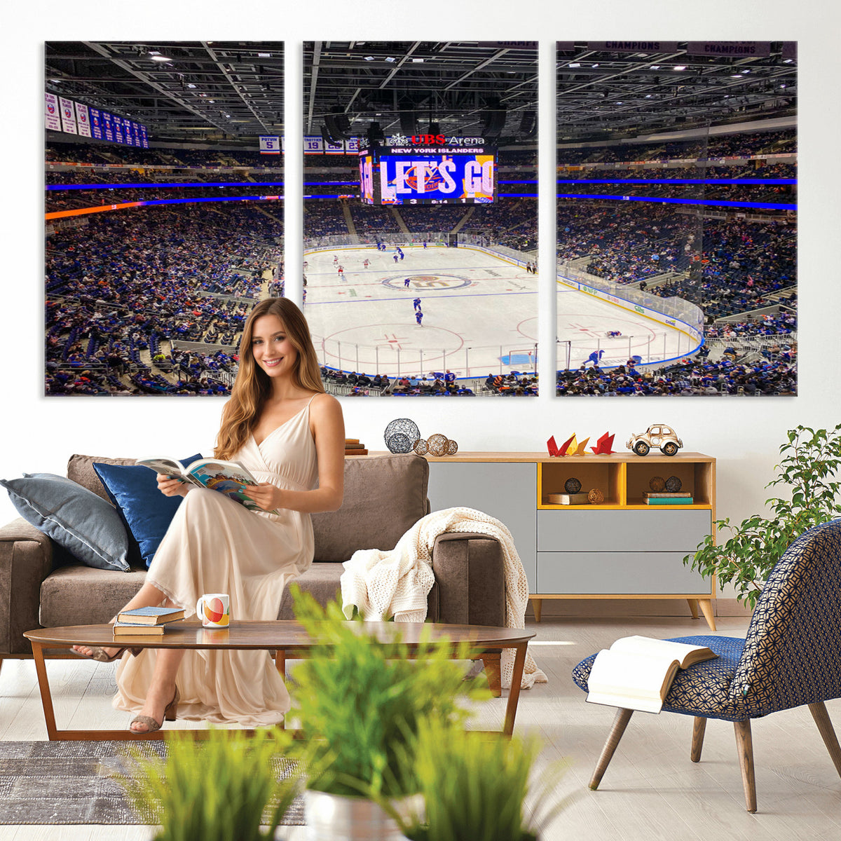 78692-MGV-CV-36X24 - UBS Arena Elmont New York Islanders Ice Hockey Wall Art, UBS Arena Elmont Wall Art Canvas Print