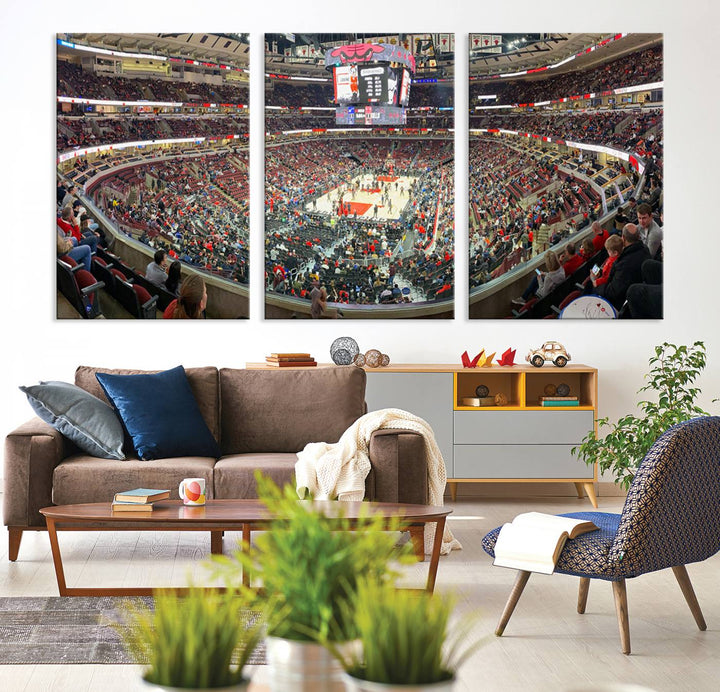 United Center Chicago Bulls Stadium Wall Art Canvas Print