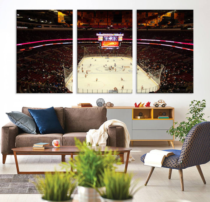 Wachovia Center Priort of Lyers Game Ice Hockey Stadium Wall Art Canvas Print