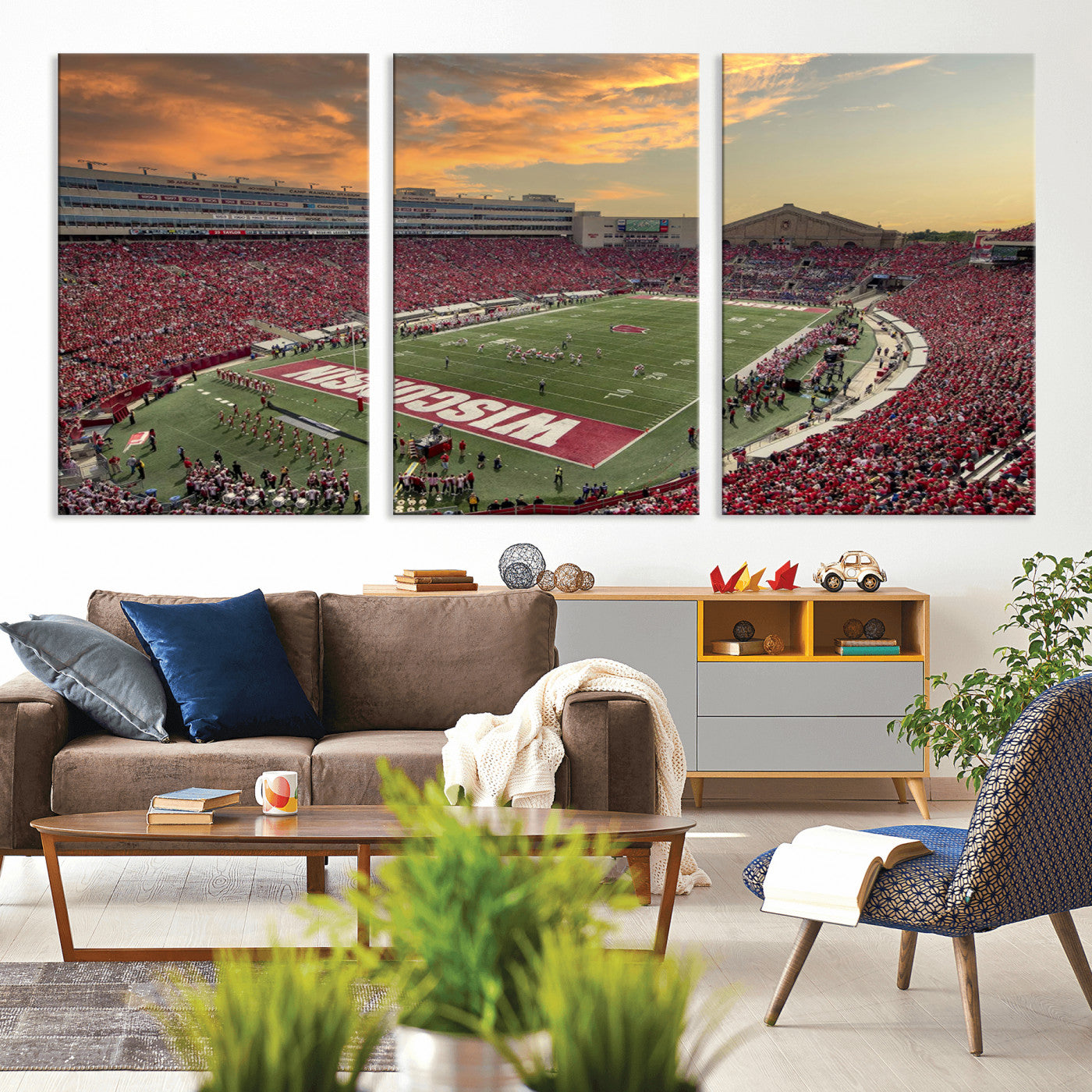 41472-MGV-CV-36X24-Camp Randall Stadium Wisconsin Badgers Large Wall Art Canvas Print | College Football Stadium Wall