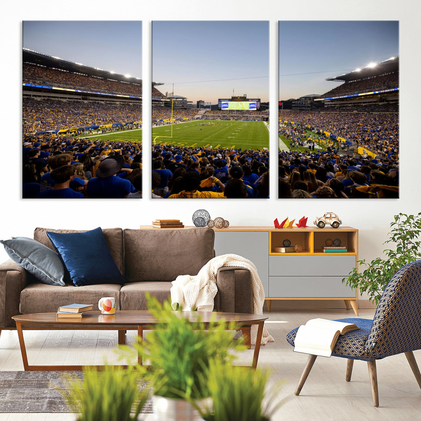 MGV-CV-60X30-3P - Pittsburgh Panthers Football Team Print - Pittsburgh Acrisure Stadium Wall Art Canvas Print