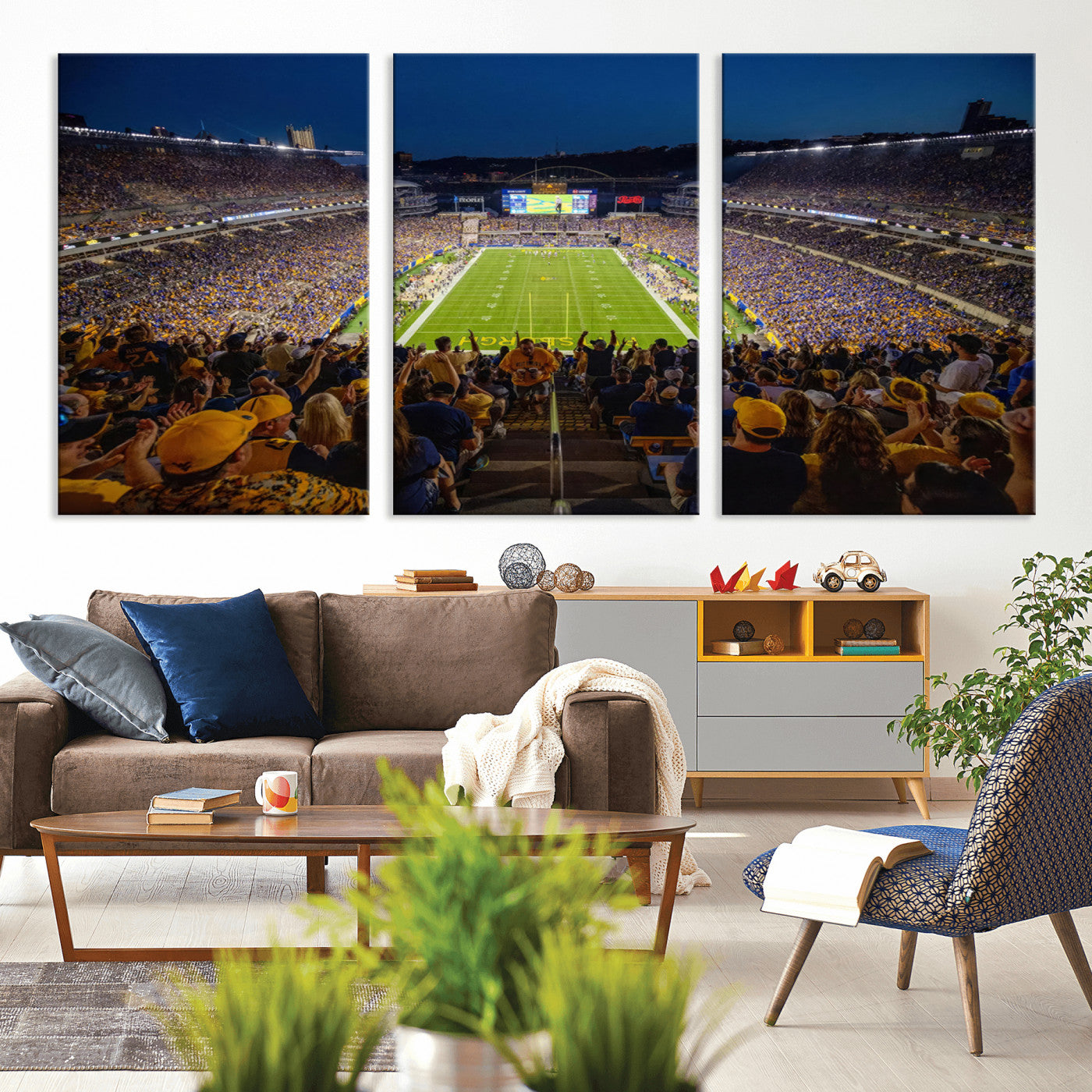 MGV-CV-60X30-3P - Pittsburgh Panthers Football Team Print - Pittsburgh Acrisure Stadium Wall Art Canvas Print
