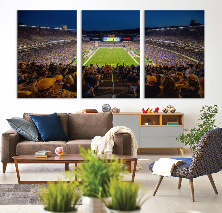 Pittsburgh Panthers Football Team Print - Pittsburgh Acrisure Stadium Wall Art Canvas Print