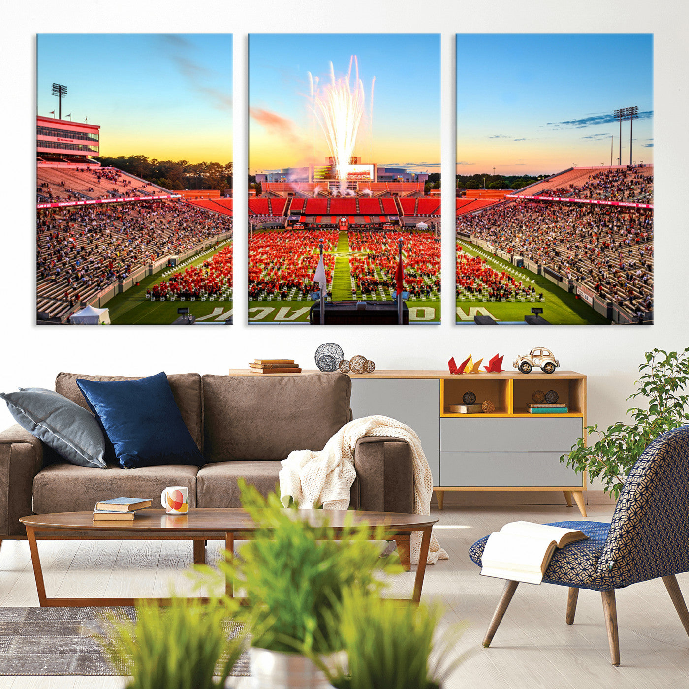 MGV-CV-60X30-3P - North Carolina State University Canvas Print, North Carolina State University Wolfpack Football Team