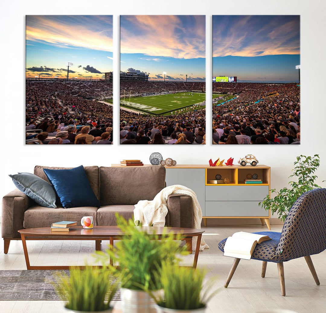 UCF Knights Football Team Print - Orlando FBC Mortgage Stadium Wall Art Canvas Print