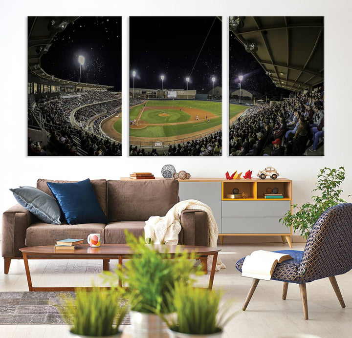 Olsen Field at Blue Bell Park - Texas A&M Aggies Baseball Stadium Wall Art Canvas Print