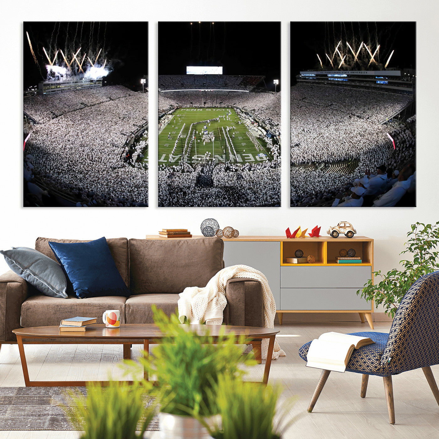 84537-MGV-CV-36X24-Penn State Beaver Stadium Canvas Wall Art - Nittany Lions Football Print
