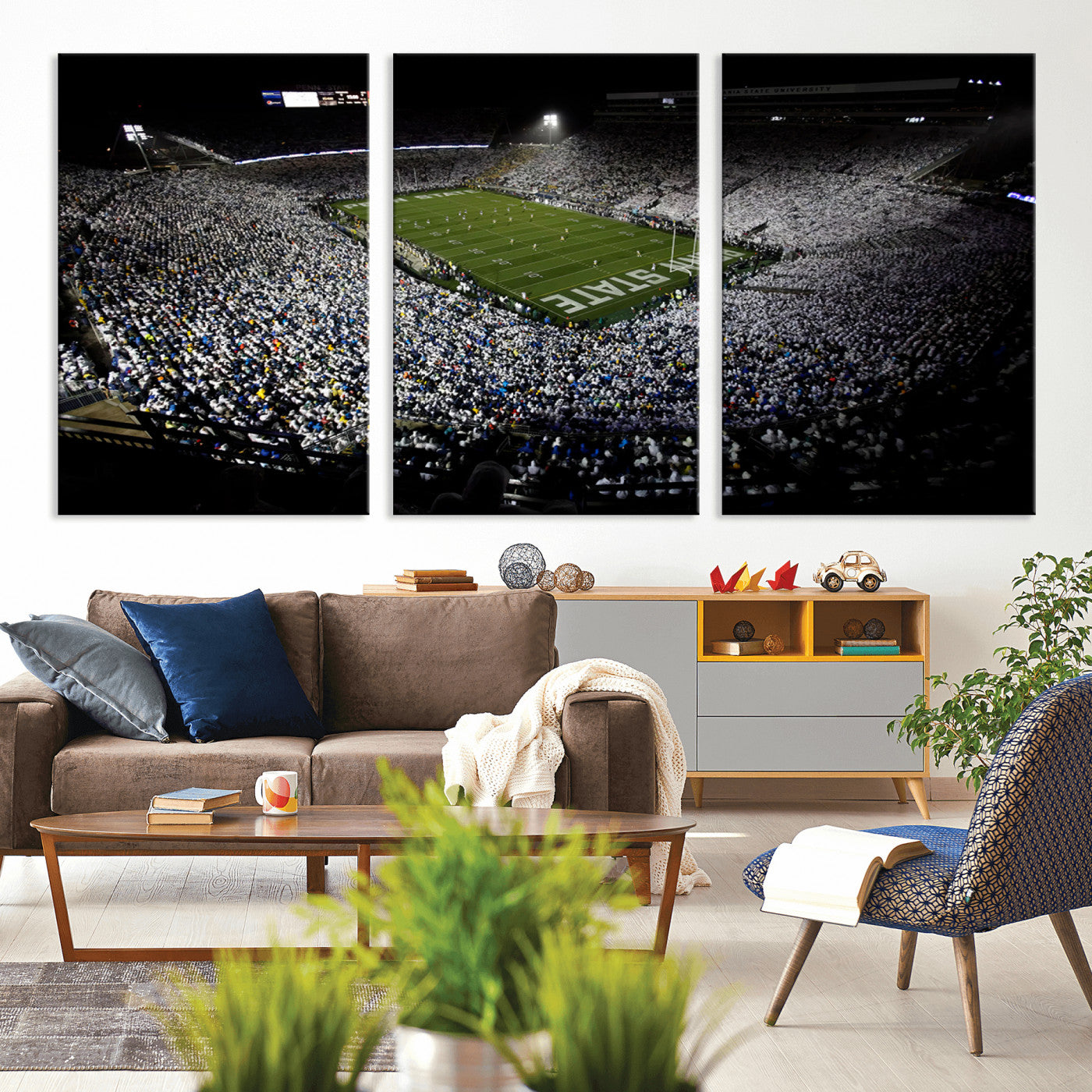 MGV-CV-60X30-3P - Penn State Football Stadium Wall Art - Beaver Stadium Canvas Print